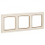 Стокгольм Рамка 3-местная белая с линией цвета шампань EKF PROxima