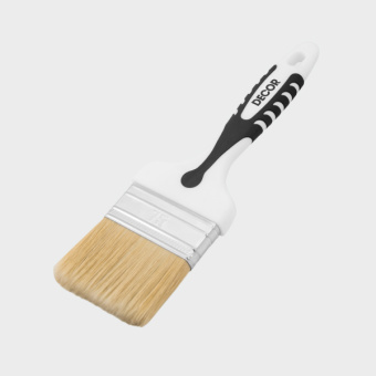 Кисть плоская 25*15 мм Black White универсальная пластиковая 2-компонентная ручка 880-025