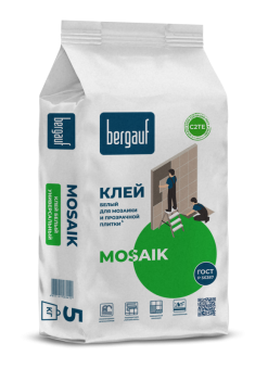 Клей белый для мозайки и прозрачной плитки Keramik Mosaik, 5 кг