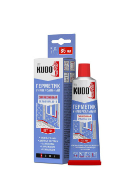 Герметик KUDO KST-101 силиконовый универсальный белый  85мл