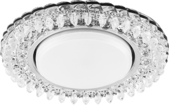 Светильник встр. со светодиод.подсв.20LED*2835 SMD 4000K,11W GX53,без лампы,прозр,хром,CD4027