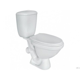 Унитаз-компакт   "Универсал" белый косой выпуск ЦОП (Бак Евро,Арм-а WC6550 хром.кн.н/п,АниПласт,сид)