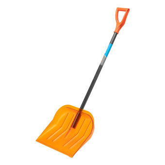 Лопата снеговая поликарбонат 465*410*1390мм  стальной черенок Сибртех 61655