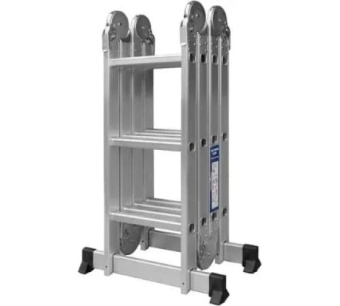 Лестница 4*4 ступени алюминиевая шарнирная  трансформер 4,7 Техпром