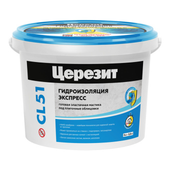 Эластичная полимерная гидроизоляция ЦЕРЕЗИТ CL 51, 5 кг