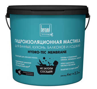 Гидроизоляционная мастика Bergauf Hydro-Tec Membrane, 4 кг Гидроизоляционная мастика Bergauf Hydro-Tec Membrane, 4 кг