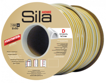 Уплотнитель Sila Home D100  9х7,4мм чёрный Польша