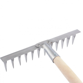 Грабли 14 витых зубьев с черенком нержавейка Сибртех 61760