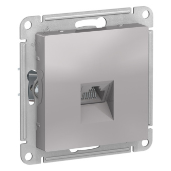 Механизм Розетки компьют. RJ45, кат. 5Е алюминий ATLASDESIGN