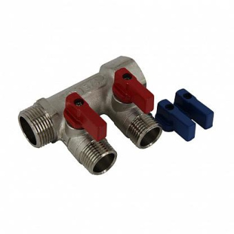 Коллектор резьбовой с шар. кранами FM 3/4"x3/4x1/2х2 ( AQualink 30/2)