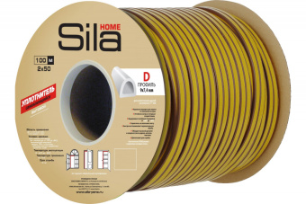 Уплотнитель Sila Home D100  9х7,4мм чёрный Польша 1м