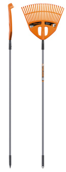 Грабли веерные 23-зубые полиамид стальной черенок для листвы облегченные FINLAND 1818