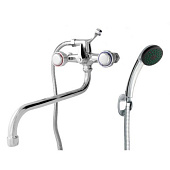 Смеситель для ванны 2-вентильный, излив 30 см (S), (цинк) Омега 3311-1