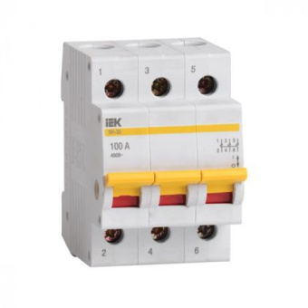 Выключатель нагрузки (мини-рубильник) ВН-32 3Р 63А ИЭК (упак.80/4)