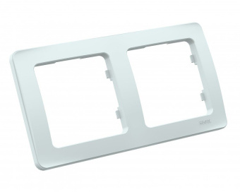 Рамка двухместная MASTER, цвет белый (упак. 30)