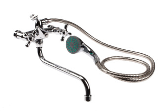 Смеситель для ванны 2-вентильный, излив 30 см (S), (мах. крест) (цинк) Омега 3311-3