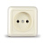 Розетка ОП 1-мест. без з/к без з/ш 16А 220В бежевая серия "Олимп" UNIVersal