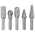Набор шарошек по дереву 5 штук MATRIX 70499