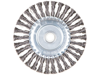 Щетка для УШМ 180 мм М14 плоская витая проволока 22 мм GEPARD GP0880-180