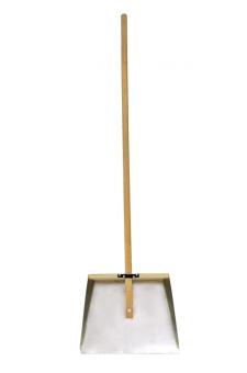 Лопата снеговая алюм  500*400 мм  2,0мм с черенком КРЕПЫШ