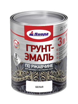 Грунт-эмаль 3 в 1 по ржавчине Диола-520 белый 1,7 кг