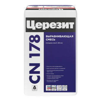 Легковыравнивающаяся смесь 5-80 мм ЦЕРЕЗИТ CN 178, 25 кг Легковыравнивающаяся смесь 5-80 мм ЦЕРЕЗИТ CN 178, 25 кг