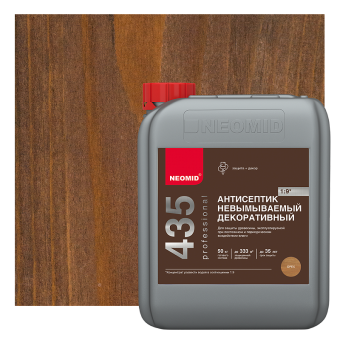 Декоративный невымываемый антисептик  NEOMID 435 орех 1 кг