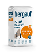Клей для укладки ячеистых блоков Bergauf Kleben Block, 25 кг Клей для укладки ячеистых блоков Bergauf Kleben Block, 25 кг