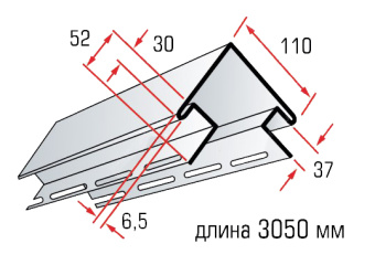 Угол наружный дуб светлый T-12 3000мм КАНАДА Плюс Премиум