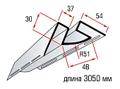 Угол внутренний золотистая Т-13 3000мм (Канада + Престиж) (20шт)