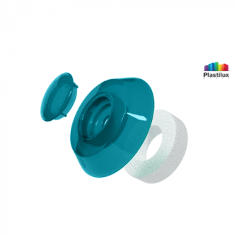 Термошайба для поликарбоната  без ножки бирюзовая