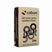 Штукатурка цементная для ячеистого бетона СИБИТ, 25 кг Штукатурка цементная для ячеистого бетона СИБИТ, 25 кг