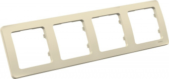 Рамка четырёхместная MASTER, цвет слоновая кость (упак. 15 шт.)
