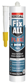 Клей - Герметик SOUDAL FIX ALL FLEXI белый 290мл 117383