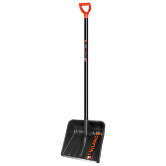 Лопата снеговая пластиковая 410*410 с деревянным черенком FINLAND 1243-Ч