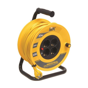 Катушка УК40 с т/з 4 места 2Р+PЕ/40м 3х1,0 мм2 "Industrial" (упак.1/1)