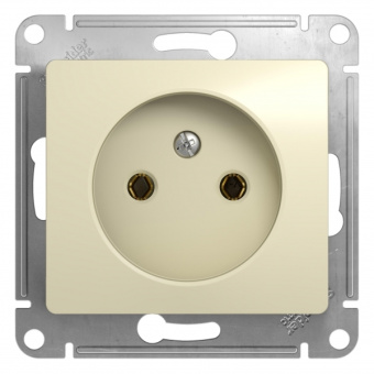 Механизм Розетки СП 1-мест. бежевый "GLOSSA" (упак.20) GSL000241
