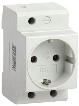 Розетка РАр10-3-ОПс заземлением на DIN-рейку ИЭК (упак.100/5)