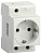 Розетка РАр10-3-ОПс заземлением на DIN-рейку ИЭК (упак.100/5)