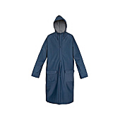 Плащ- дождевик ПВХ двухслойный синий молния резинки на рукавах 300 мк Komfi
