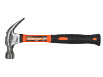 Молоток-гвоздодер 560 г фиберглассовая рукоятка STARTUL Master ST2002-02