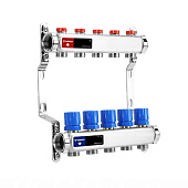 Блок коллекторный с настроечными клапанами 1 "хЗ/4"х 5  (без концевиков)  (Varmega)