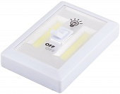 Светодиодный светильник с переключателем 1LED 3W (3*AAA в комплект не входят),  115*75*35мм, белый,