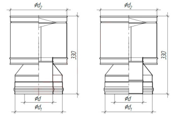 Оголовок-дефлектор d115/200 нерж, нерж 0,5мм/0,5мм