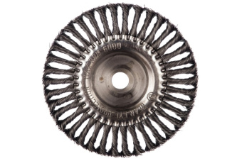 Щетка для УШМ 200 мм М14 плоская витая проволока EDGE by PATRIOT 813010014