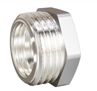 Футорка   1/2" НР x 1/4" ВР  никель "LD Pride" (200) (бирка)