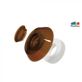 Термошайба для поликарбоната  без ножки бронзовая