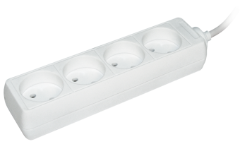 Удлинитель быт. 4 места/5 метра 2000Вт 10А/250В (ПВС 2х0.75) У4 ИЭК (упак.40/1)