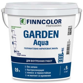 Эмаль акриловая Finncolor GARDEN AQUA A 0,9л Эмаль акриловая Finncolor GARDEN AQUA A 0,9л