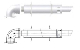 Комплект коаксиальный антилед Ø60/100 (BOSCH-BUDERUS-PROTHERM-SIME)